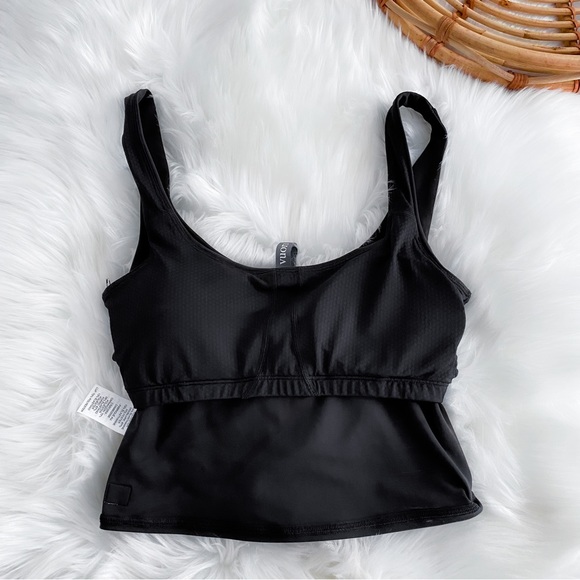 NWOT Vuori Daily Crop Top Black - Picture 5 of 12